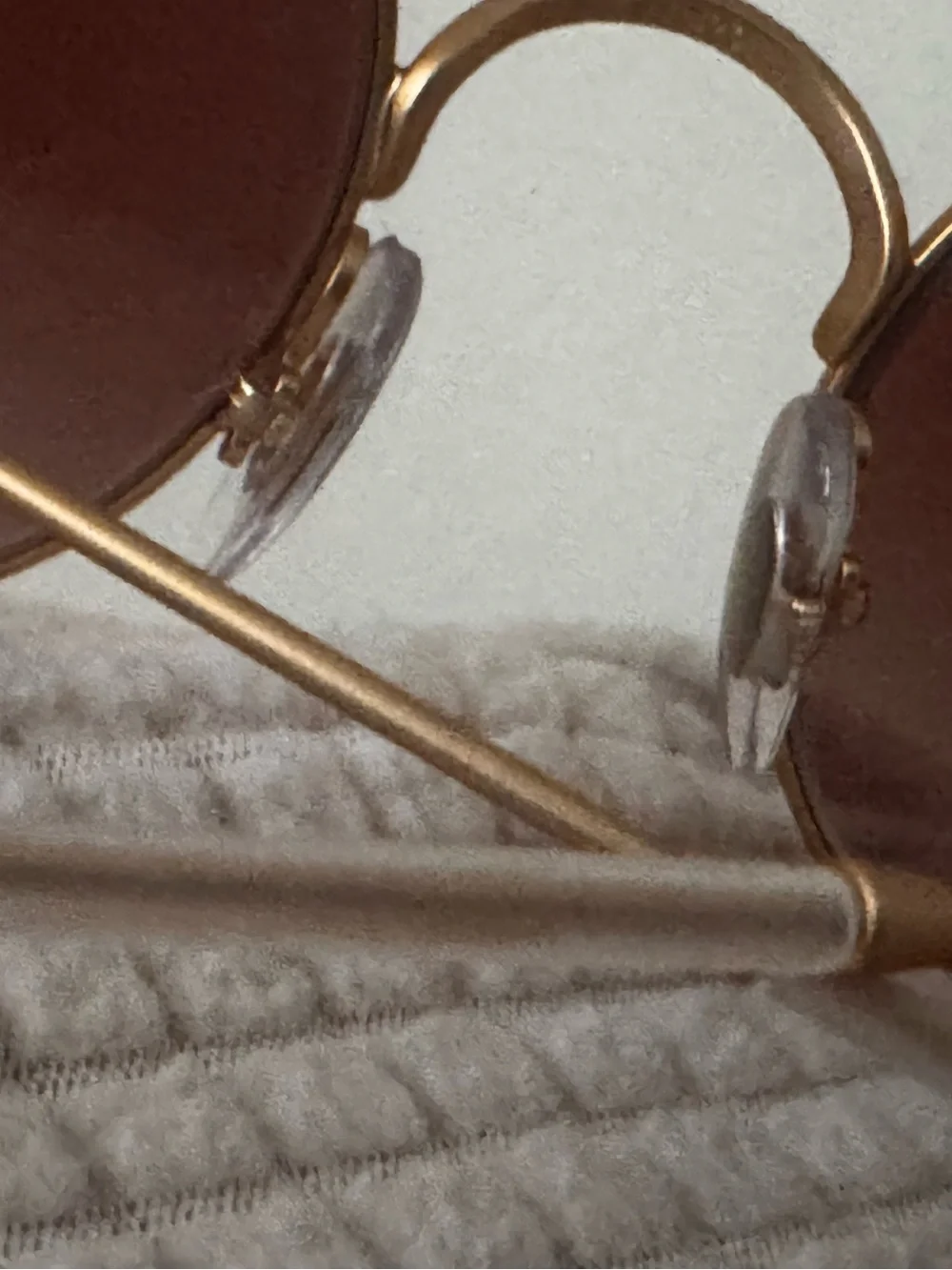Ray-Ban Gold Frame Sunglasses with Burgundy Lenses